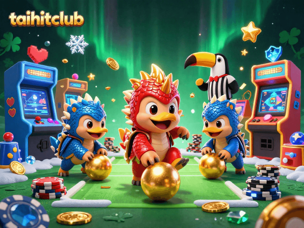 Engage the taihitclub gaming experience with rival pangolins rolling jackpot balls amid poker chips.
