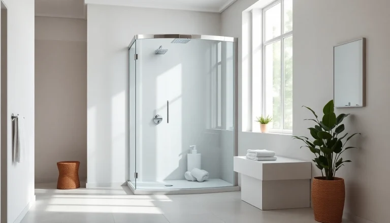 Duschkabine 80x80 in einem modernen Badezimmer mit eleganten, minimalistischen Details.