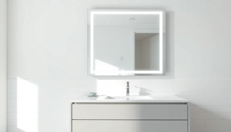 Transform your space with an elegant led mirror, reflecting sophistication and style in your bathroom.