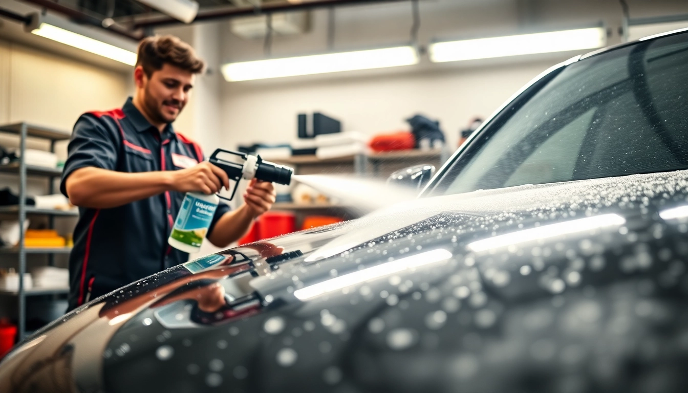 Gift the ultimate Christmas car detailing gift with a gleaming vehicle in a professional detailing setup.