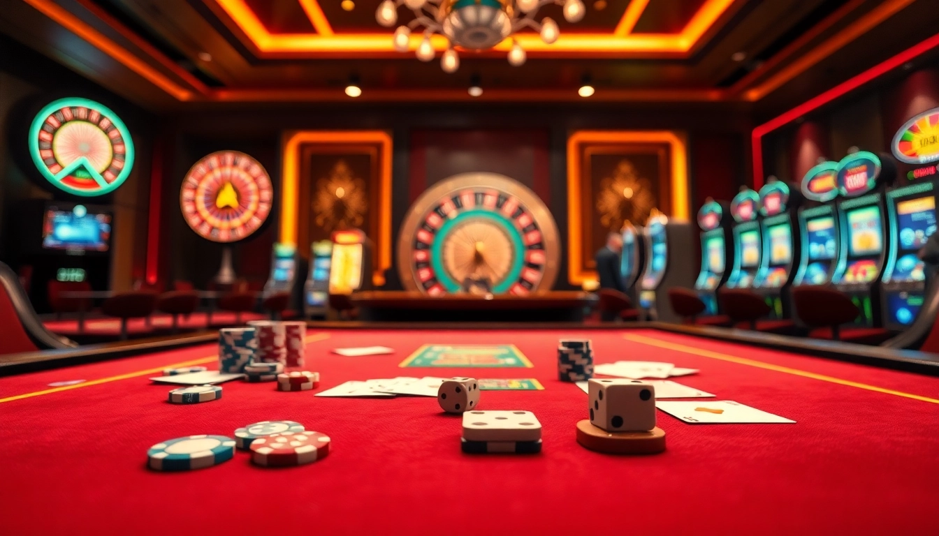 Experience high-stakes gaming at pg88's elegant casino tables with vibrant betting materials.