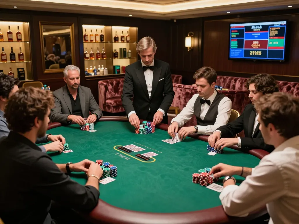 Engaging poker scene at FC88 with players enjoying strategic gameplay in a luxurious setting.