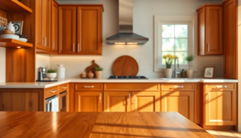 Cabinet Refacing Largo FL showcased in a beautifully refaced kitchen with elegant wood cabinetry.