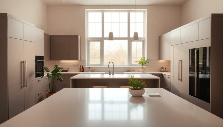 Stunning kitchen remodelling Manchester featuring modern design and inviting ambiance.
