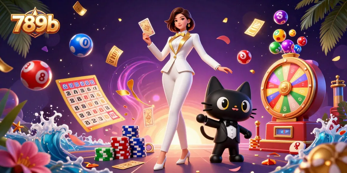 Engage with thrilling gameplay at 789b, showcasing a glamorous dealer and vibrant casino elements.