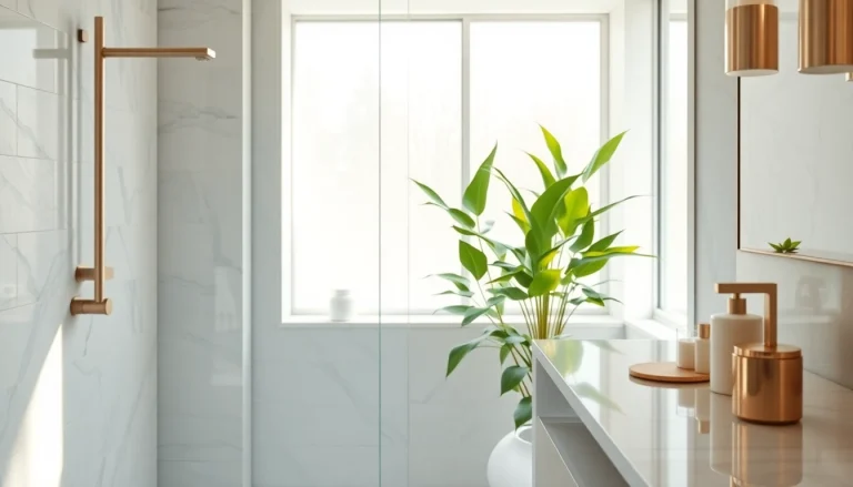 Experience elegant showers au in a modern bathroom with luxurious design and soft lighting.