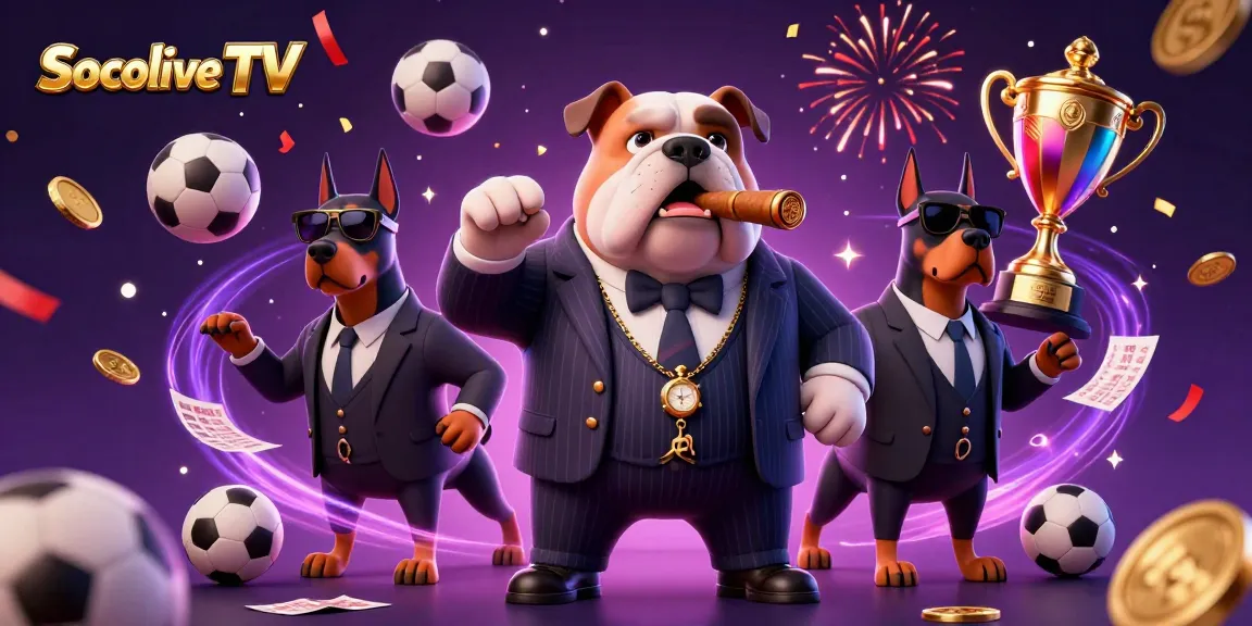 Socolive TV showcases thrilling sports betting action with vivid characters and dynamic elements for an engaging experience.