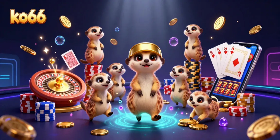 Experience thrilling games at ko66 with cartoon meerkats running an exciting casino!