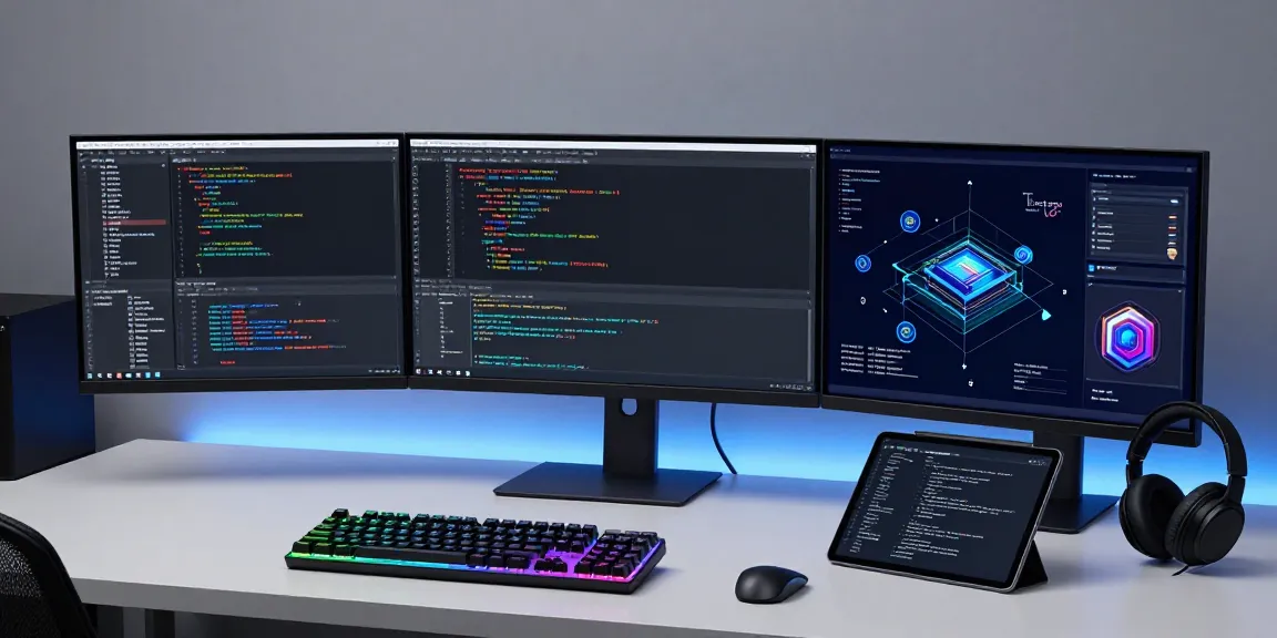 Gi8 software development workspace showcasing cloud computing tools and AI technology in an innovative tech setting.