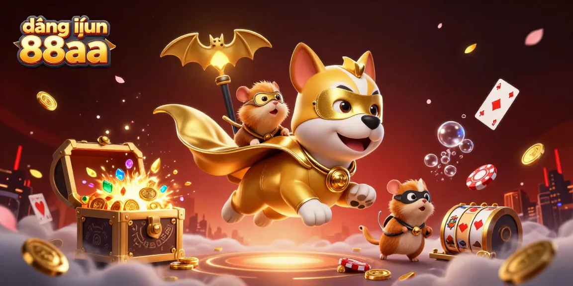 Experience the excitement of đăng nhập 88aa with a vibrant 3D casino illustration showcasing action-packed gaming elements and colorful characters.